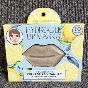 Beauty Concepts Hydrogel Lip Masks - Lemon Yellow Collagen + Vitamin C, 10 Count